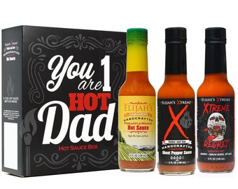 Nr.1 Dad Hot Sauce Gift Set - Scharfe Saucen Geschenkset, perfekt als Vatergeschenk
