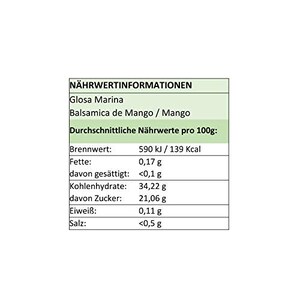 GLOSA MARINA 3er Paket MANGO Crema Balsámica de Mango Balsamico Gourmet Essig Creme Mango 3 x 250ml Bild 3