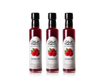 GLOSA MARINA 3 Pack *FRAMBUESA* Crema Balsámica de Frambuesa - Balsamic Gourmet Vinaigre Crème Framboise (3 x 250ml)