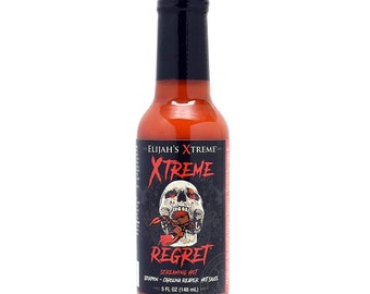 Elijah's Xtreme Regret Hot Sauce - Carolina Reaper and Trinidad Scorpion 800 000 Scoville