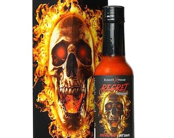 Salsa Picante Elijah's Xtreme Regret Reserve - Carolina Reaper, Trinidad Scorpion y Habanero Pepper 1,000,000 Scoville