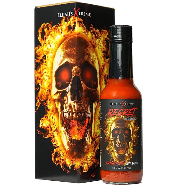 Elijah's Xtreme Regret Reserve Hot Sauce - Carolina Reaper, Trinidad Scorpion und Habanero Pepper 1 000 000 Scoville