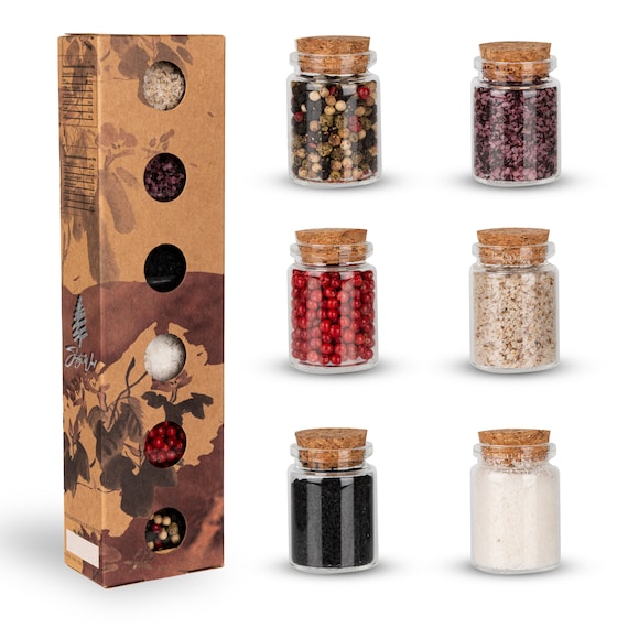 Ensemble sel et poivre gourmet SIMPLY WOOD, épices du monde entier comme  coffret cadeau d'épices -  France