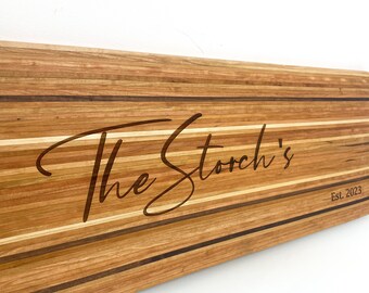 Custom Engraved Wood Sign | Cherry, Maple, Walnut Inlays