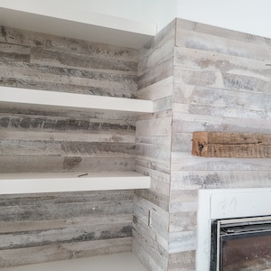 Whitewash Wood Wall Planks | Rustic Reclaimed DIY Accent Wall