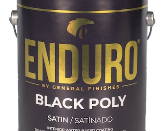 General Finishes Water Based Enduro Black Poly | Satin, Semi-Gloss