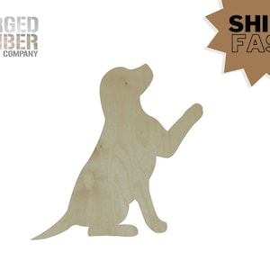 Dog Cutout | Unfinished Wooden Dog Shaped Craft Plywood Cutout 1/8&quot; or 1/4&quot; Thick