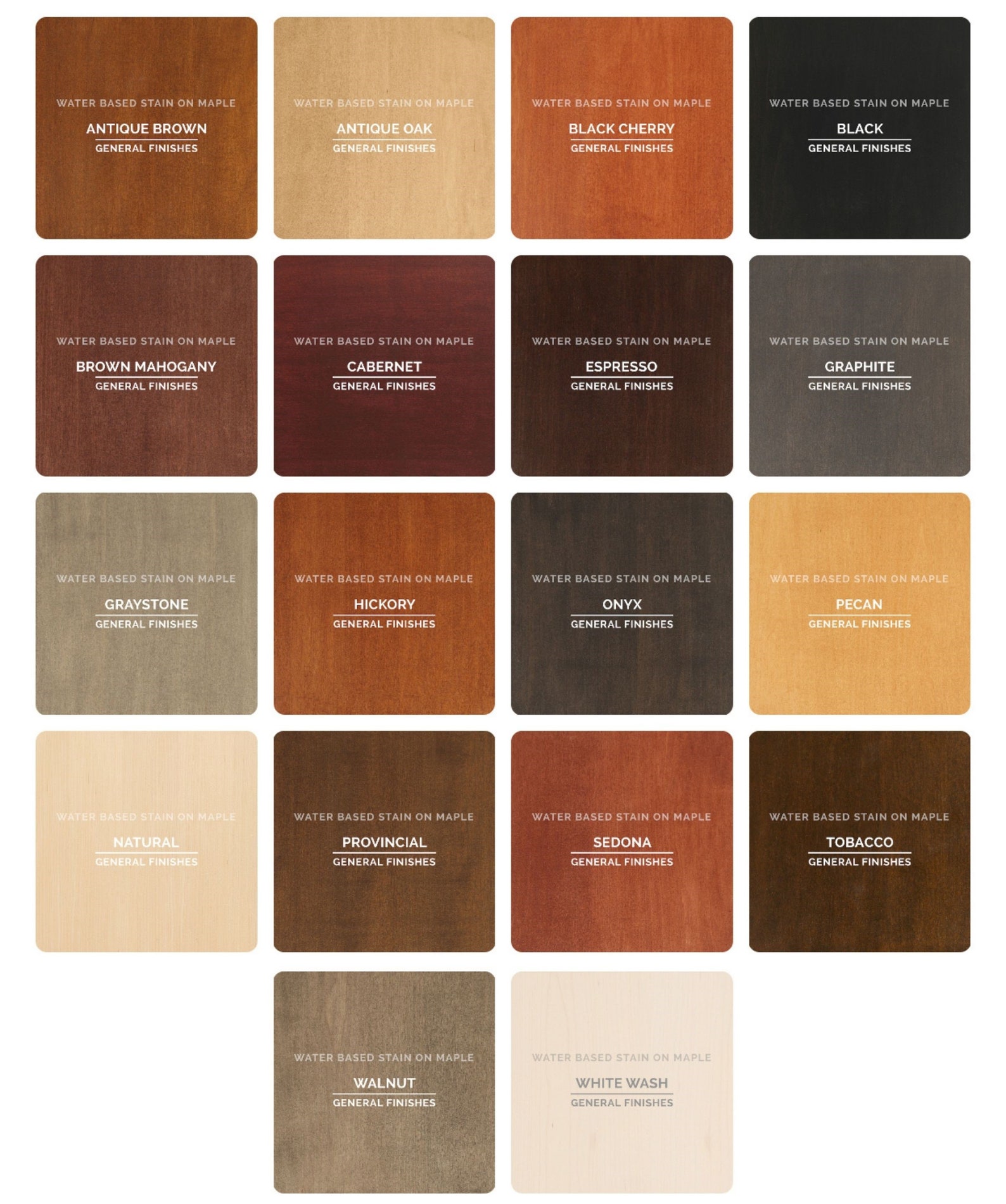 General Finishes Water Based Wood Stain Quart and Pint Etsy