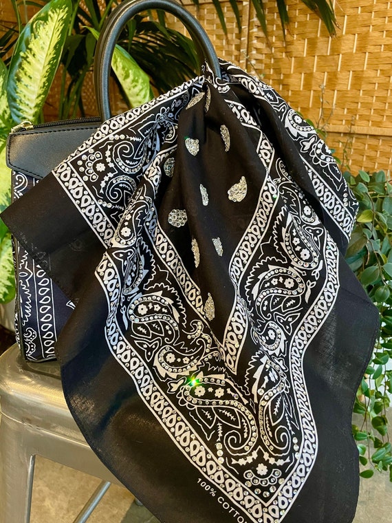 Swarovski crystal bandana Amazon.com: Sunshine Joy India Star Bandana Blue and Orange  main image 2