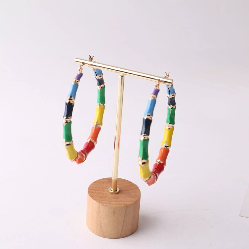 HGHU RAINBOW BAMBOOS Bamboo Earrings P.R.I.D.E. Accessory Etsy