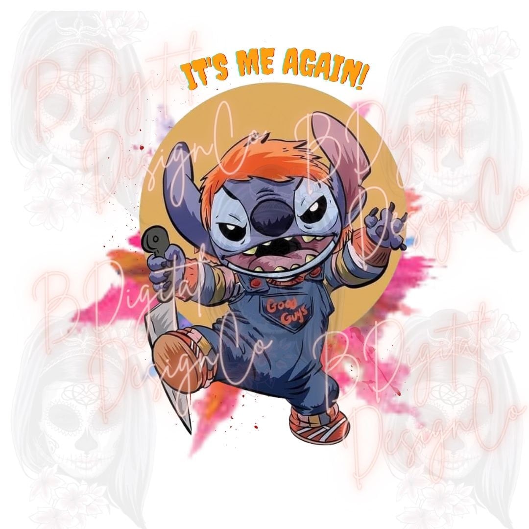 Chucky Horror Stich Halloween PNG digital design sublimation