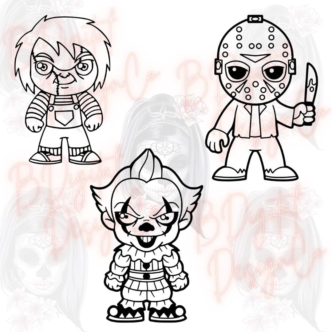 Boys Of Fall Original PNG, Halloween Horror Movies Chucky Michael Myers Pennywise Killers, Sublimation Digital Download, T-Shirt Design
