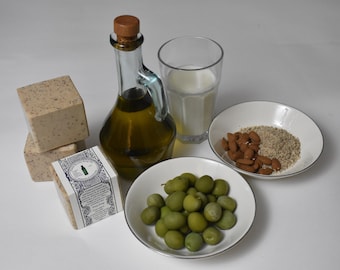 Pieles de Almendras, Leche de Cabra, Jabón de Aceite de Oliva