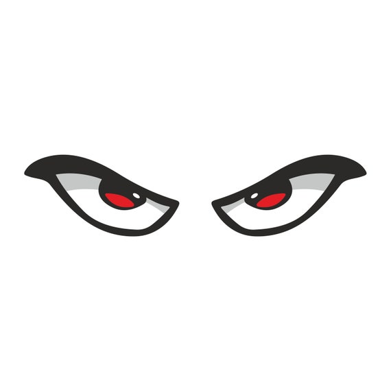 2 X EVIL EYES Car Motorcycle Helmet Van Laptop Stickers Decals Etsy