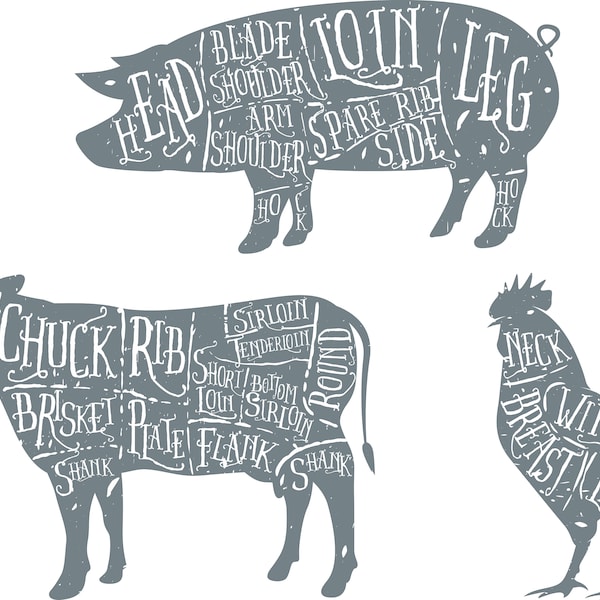 Cuts of Meat - Etsy