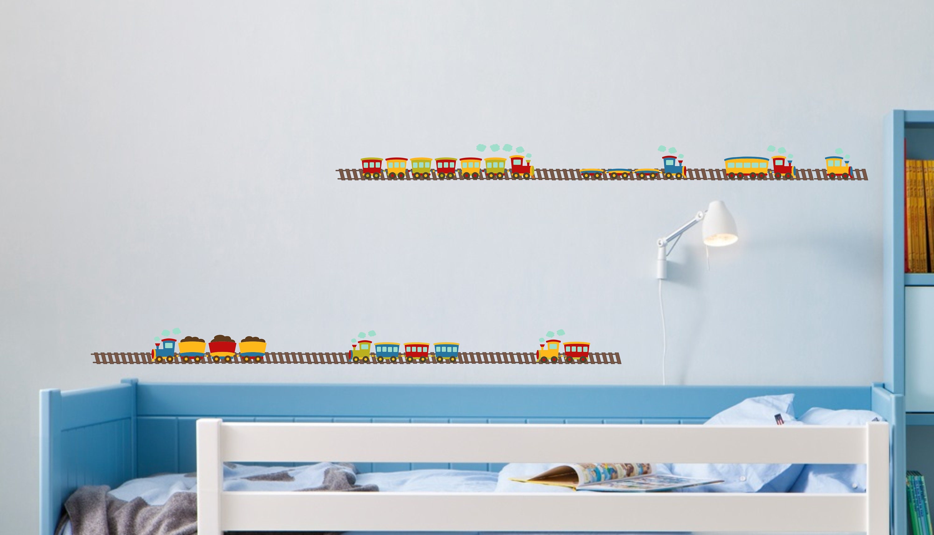 Cartoon Train Wall Stickers Over 3 Meters Long Kids Vinyl Etsy