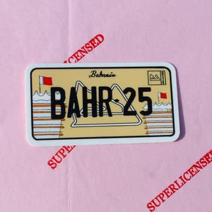 Bahrain Gp License Plate | Oscar Piastri | Mclaren | F1 sticker | Formula one | Piastri Sticker | Superlicensed
