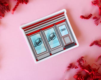 Audi Inspired Chocolate Shop | F1 Village | Superlicensed | Audi F1 Inspired Sticker