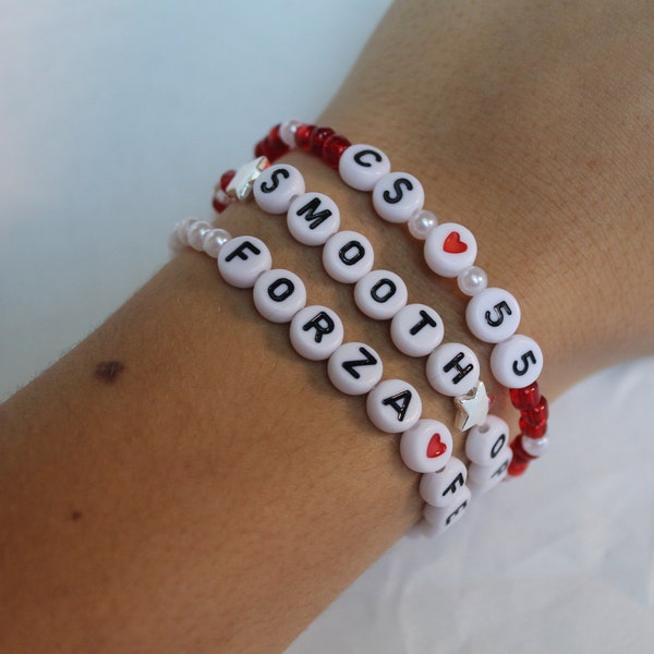 Carlos Sainz Ferrari F1 inspired bracelet stack | Ferrari inspired bracelet | F1 gifts | F1 bracelet bundle