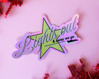 Lights Out and Away We Go Holographic Sticker | F1 Inspired Sticker | Formula One | Superlicensed | Holographic Sticker