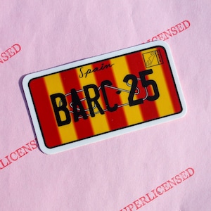Barcelona GP License plate sticker | Oscar Piastri | F1 sticker | Piastri sticker | Mclaren sticker | Lando norris | Superlicensed
