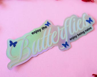 Danny Ric Inspired Enjoy The Butterflies Sticker | Holographic Sticker | F1 Inspired Sticker | Superlicensed | Enjoy the Butterflies