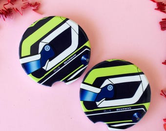 OB87  Car Coasters | F1 Inspired Car accessories | Haas Inspired | Superlicensed | Formula One Accessories | Ollie Bearman