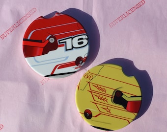 Op Ferrari geïnspireerde auto-onderzetters | Op F1 geïnspireerde autoaccessoires | Ferrari-geïnspireerd | Superlicentie | Formule 1-accessoires