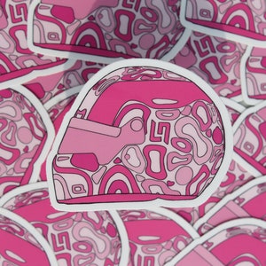 Lando Norris Inspired Helmut Sticker Pink Lando Norris Mclaren Inspired