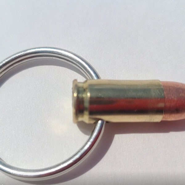 9mm Keychain, great for the shooter or hunter in your life, backpack pull tab, range bag pull tab
