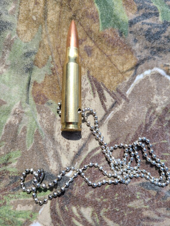 Real Used Bullet Necklace, Great for Hunters, Shooters, Etc. in