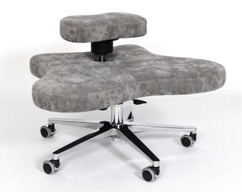 Ergonomische bureaustoel voor rugklachten Ergonomic Desk Chair for spine problems - COMFORT version_silver base_grey