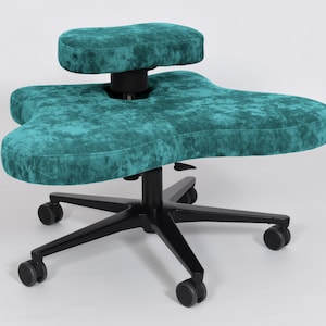 Orthopedische bureaustoel met gekruiste benen zitten Orthopedic Desk Chair for cross legged sitting - COMFORT version_black base_jade