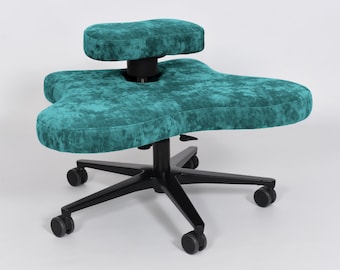 Orthopedische bureaustoel met gekruiste benen zitten Orthopedic Desk Chair for cross legged sitting - COMFORT version_black base_jade