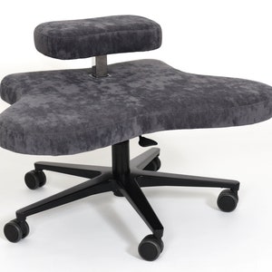 Bürostuhl Bester ergonomischer Stuhl zur Linderung von Rückenschmerzen – CLASSIC-Version_schwarze Basis_Holzkohle