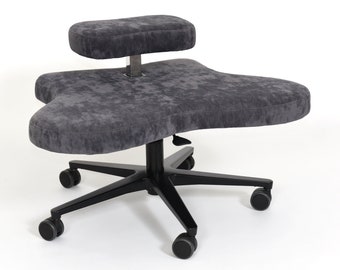 Bürostuhl Bester ergonomischer Stuhl zur Linderung von Rückenschmerzen – CLASSIC-Version_schwarze Basis_Holzkohle