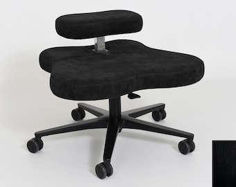 Healthy Orthopedic OFFICE DESK CHAIR Yoga Chair for active sitting at your desk Teenage Chair_CLASSIC version_black base_black onyx