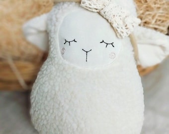 人気作家様　ハンドメイド　ラム　羊　ぬいぐるみ　アンティーク ヴィンテージ ラムチョップ ぬいぐるみ人形：シャリ・ルイス