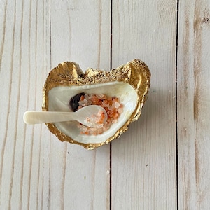 Oyster Shell Salt Cellar- Salt and Pepper Dish- Housewarming gift- Hostess gift