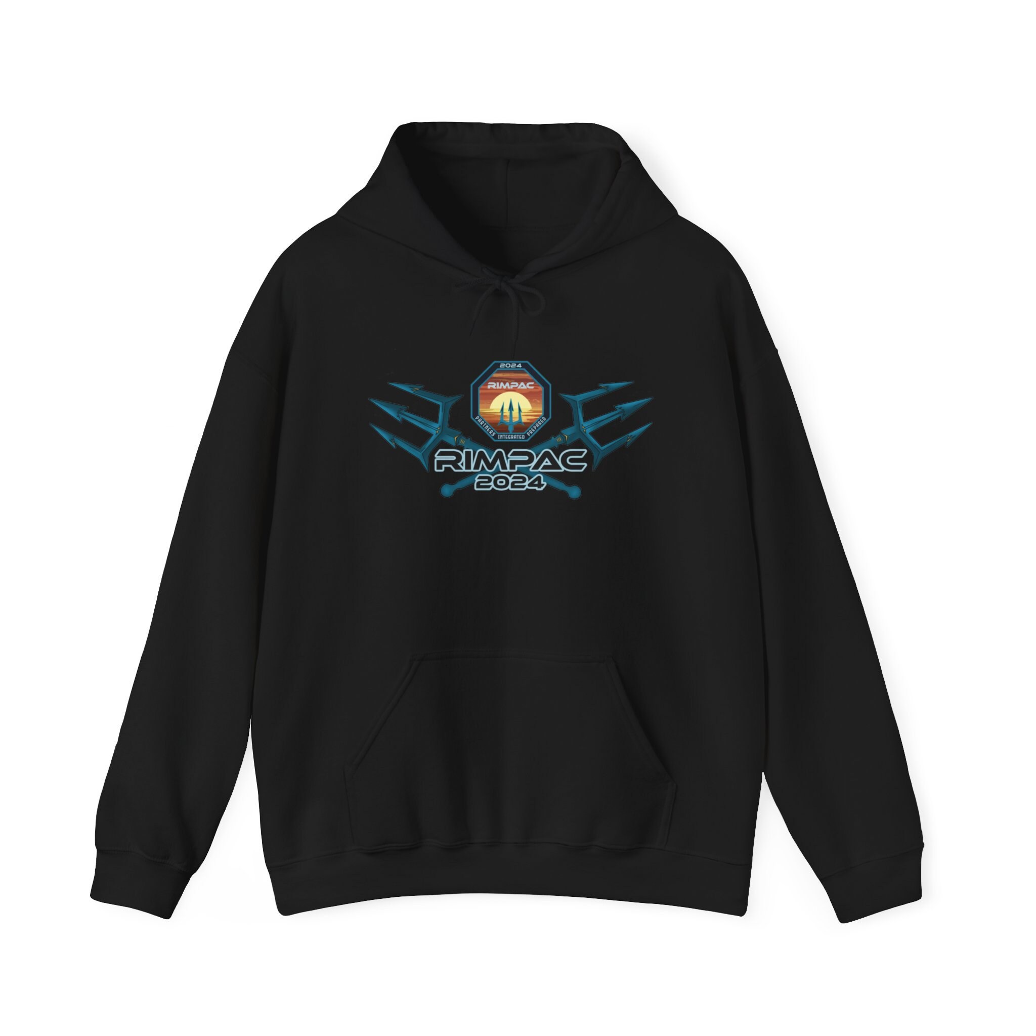 RIMPAC 2024 Black Hoodie Exclusive Trident Design for Ultimate Comfort