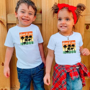 Good Vibes Only Shirt - Cute Positivity Kids Tee - Summer Shirt - Hipster Toddler Shirt