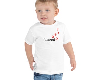 Loved Kids Raglan Shirt - Valentinstag Kleinkind Tee