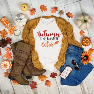 Autumn is My Favorite Color Shirt - Fall Shirts - Autumn Shirt - Welcome Fall Shirt - Spooky Time Shirt -Cute Fall Shirt - Fall Shirts Women