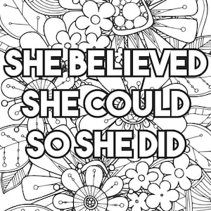 5 pack motivational & positive / MOM coloring pages
