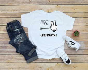 Two Birthday Shirt | Im Two Lets Party Toddler Tee