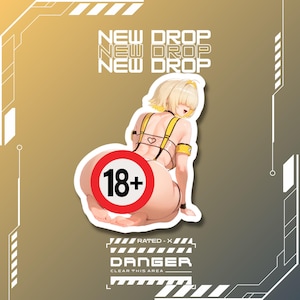 Inspired Anime Goddess Vinyl Decal: Lewd Summer  Waifu Sticker