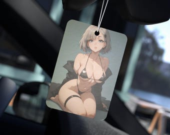 Deodorante per auto Anime Girl, profumo di aroma nero Bikini, carino e divertente, accessori per auto alla moda, decorazioni per auto kawaii, regalo unico, deodorante per auto