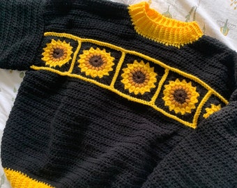 Sunflower Sweater Pattern - Etsy