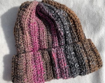 Noro crocheted beanie