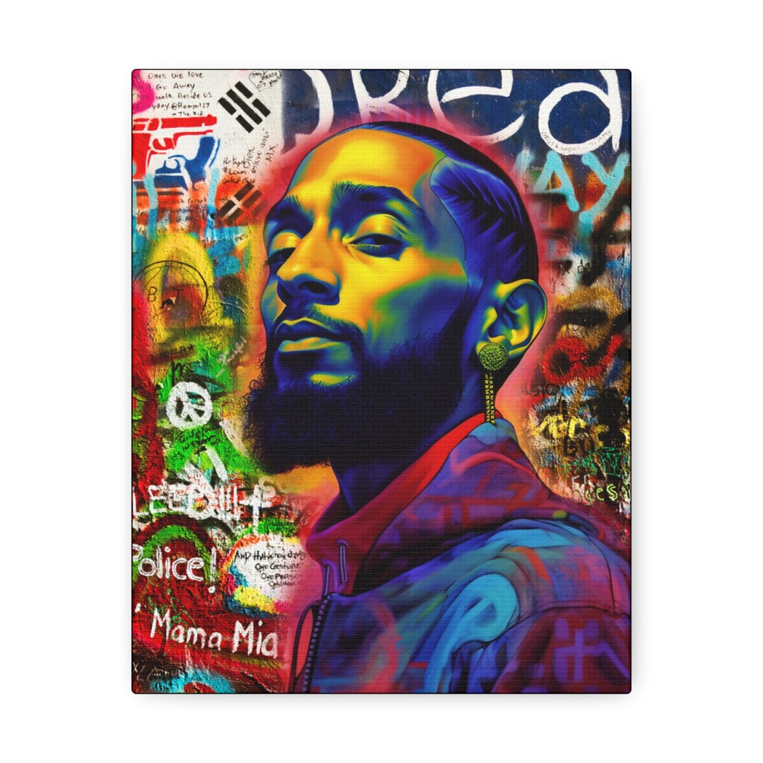 Nipsey Hussle Canvas Wall Art Hiphop Wall Art Music Decor Etsy